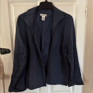 Orvis Women's Navy silk/linen blazer